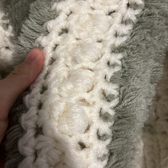 VINTAGE Sage and Cream cropped cardigan - Picture 12 of 13